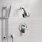 Chrome Shower Set with Multi Function Shower Head and Hand Shower